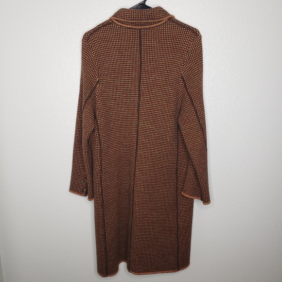 Beautiful Wool Long Coat Piazza Sempione Sweater Cardigan Duster Topcoat Medium - Picture 3 of 7
